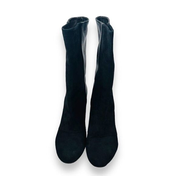 Enzo Angiolini Eabaki Wedge Boots Black Suede / Leather Women's 8 - Picture 3 of 11